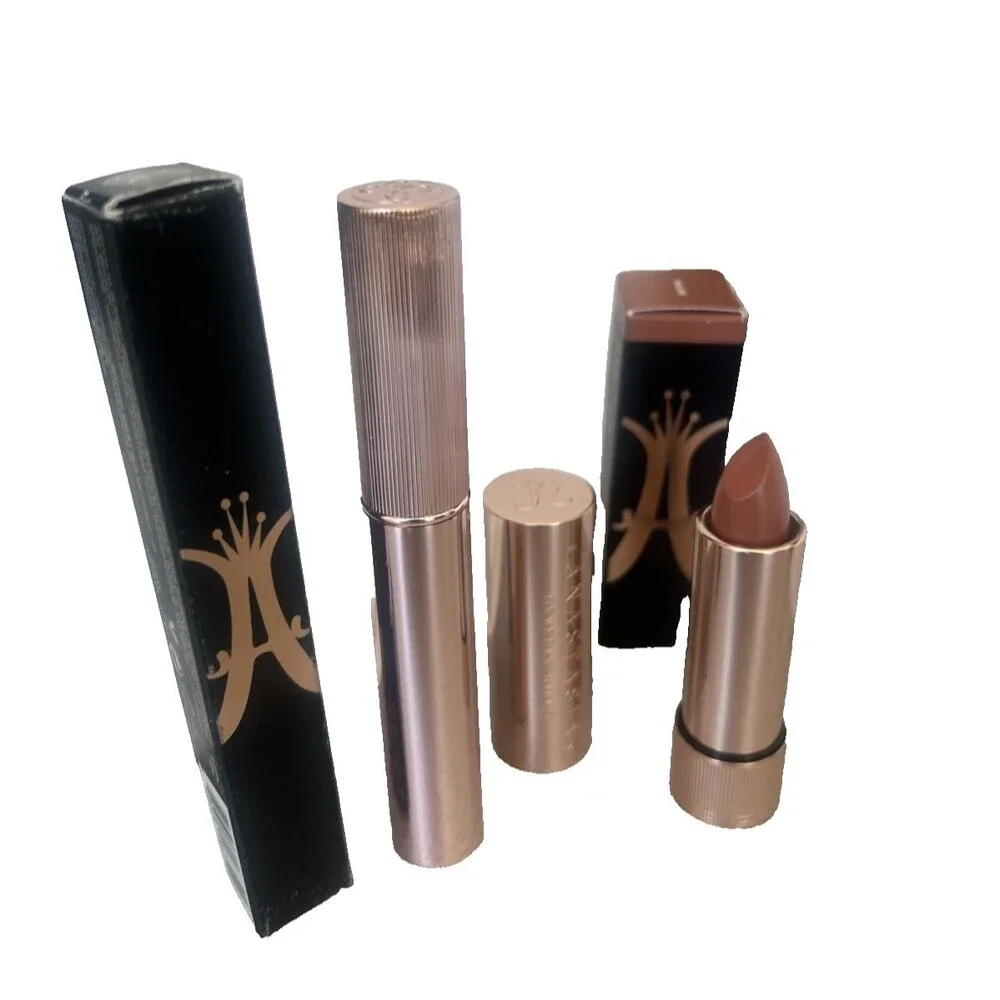Anastasia Beverly Hills LOT Satin Lipstick Praline & Brow Genius Brow Serum NEW